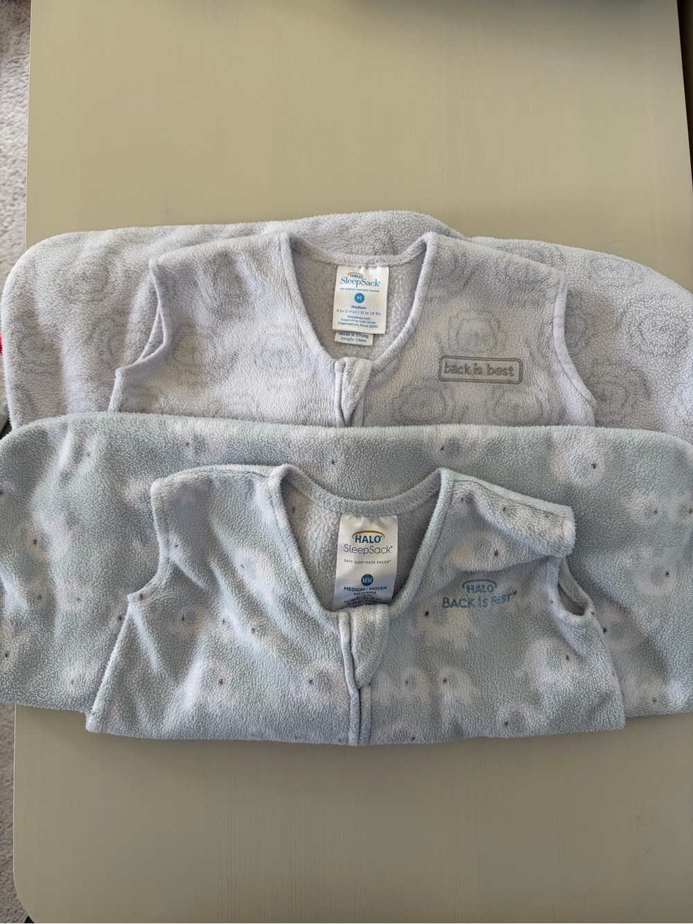 Halo Micro-Fleece Wearable Blanket, Swaddle Transition Sleeping Bag, set of 2